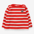 Red and white striped long sleeve t-shirt