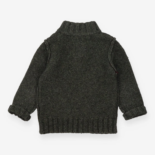 Chunky Knit Cable Sweater Green 