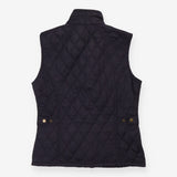 Navy Quilted Gilet with Liberty Print Lining