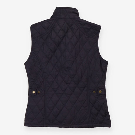 Navy Quilted Gilet with Liberty Print Lining
