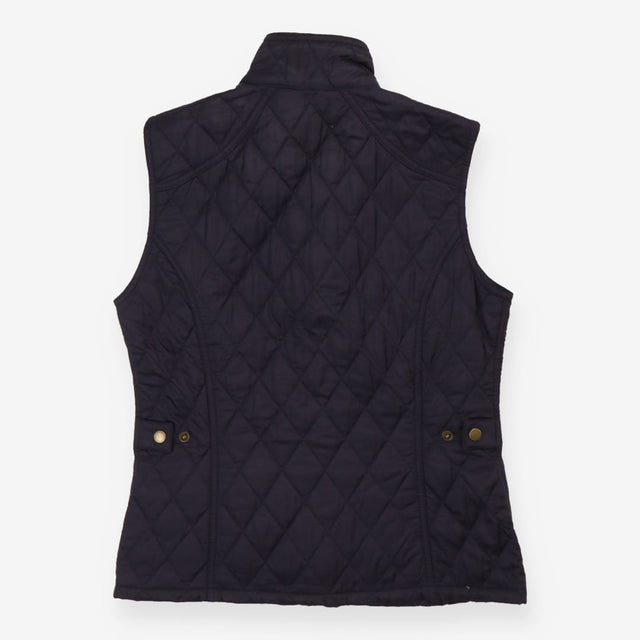 Navy Quilted Gilet with Liberty Print Lining