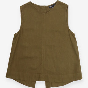 Nobody's Child Khaki Linen Blend Sleeveless Boxy T