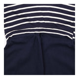 Navy Striped Empire Waist 3/4 Sleeve Maternity Dre