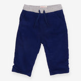 Trousers Pullon Cord Blue with Grey Waistband