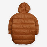 Puffer Coat Brown Hooded Quilted Down Reem