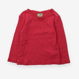 Tee LS pointelle cerise