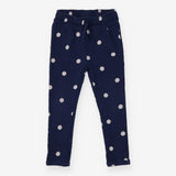 Navy polka dot joggers