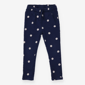 Navy polka dot joggers
