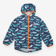 Lightweight Raincoat Navy with Sharks