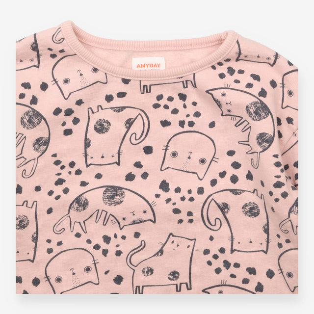 Sweater jersey pink cat