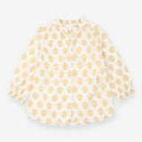 Yellow Floral Print Cotton Blouse and Skirt Co-ord