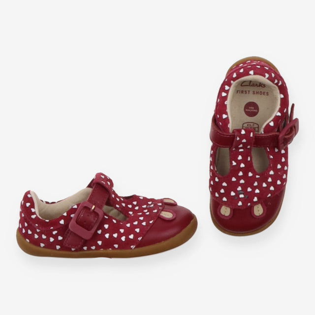 Shoes first walkers pink white hearts