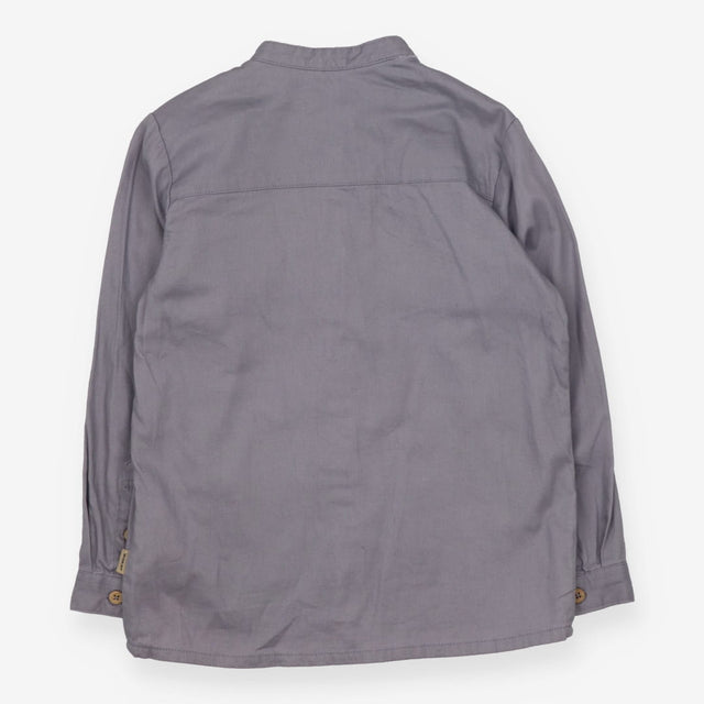 Grandad Shirt Grey with Dinosaur