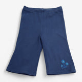 Trouser Jersey Blue Flares with Blue Flowers