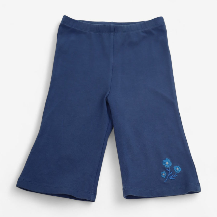 Trouser Jersey Blue Flares with Blue Flowers