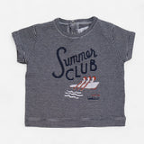 T-shirt SS Blue Stripe Summer Club Print