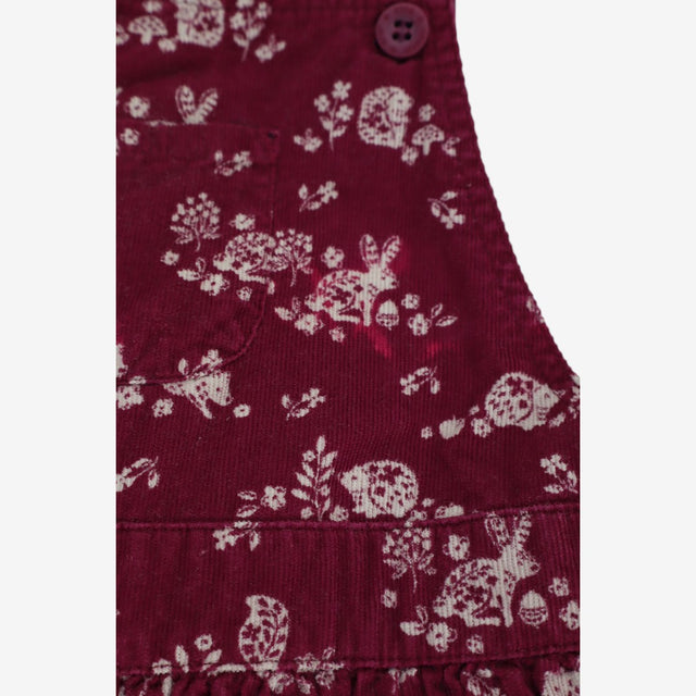 Cord Pinafore Plum Autumnal