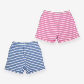 Pink and Blue Striped Shorts 2 Pack 
