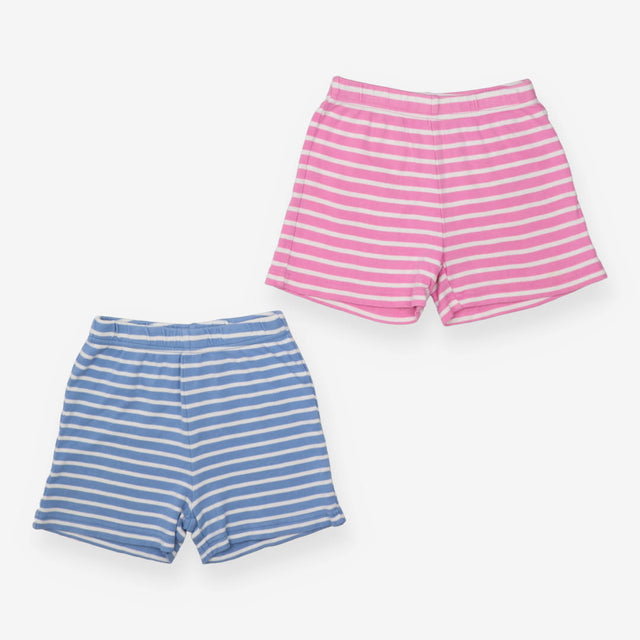 Pink and Blue Striped Shorts 2 Pack 