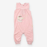 Velour romper pink with fairy