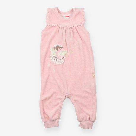 Velour romper pink with fairy