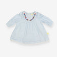 Woven Dress Blue White Floral