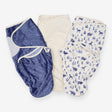 Swaddles cream and blue 3pk