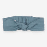 Headband blue ribbed knot