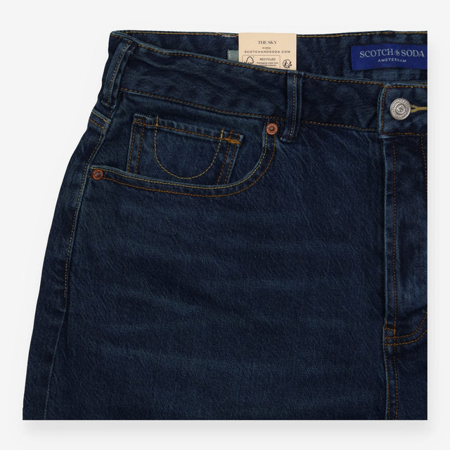 Jeans Blue Straight Leg High Rise Let It Rain