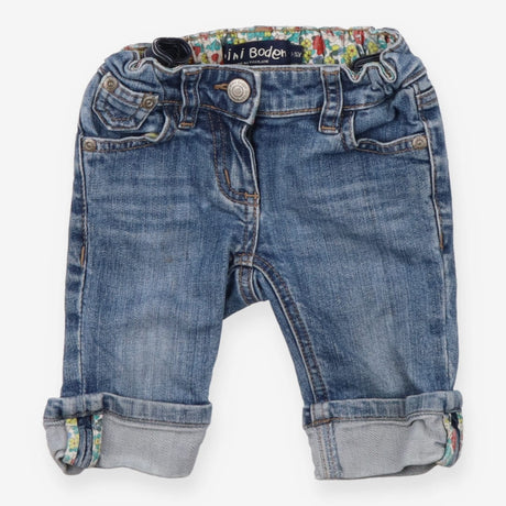 Denim Cuffed Cropped Jeans