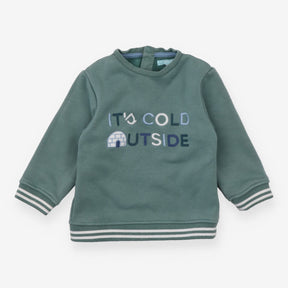 Green Igloo slogan sweater 
