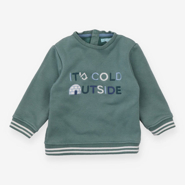 Green Igloo slogan sweater 