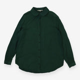 Peter Pan Collar Check Shirt – Green & Blue Cotton