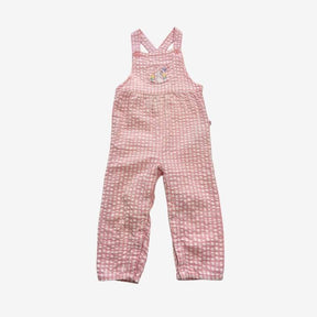 Pink Gingham Bunny Dungarees