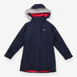 Navy long parka with pink lining