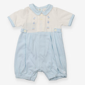 Bubble Romper Blue and White Collared Baby Toy App
