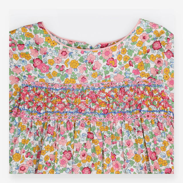 Dress Long Sleeve Pink and Yellow Floral