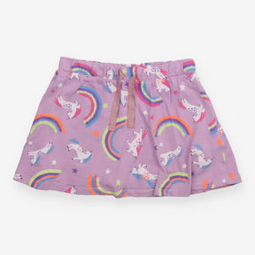 Skort Jersey Lilac with unicorn stars