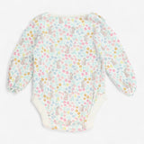 Bodysuit Long Sleeve Floral with Bunnies