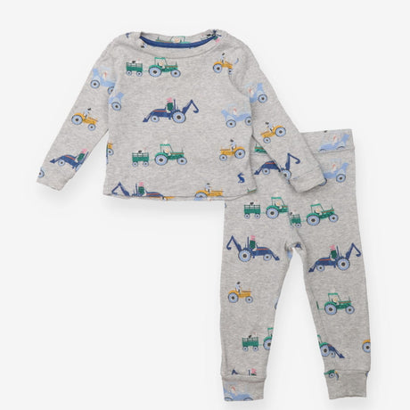 Pyjamas Set Grey Farm Animals Driving Tractors