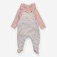 Rose Dungarees with Pink Bodysuit 
