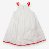 Dress White with Pink Sail Boats and Shells