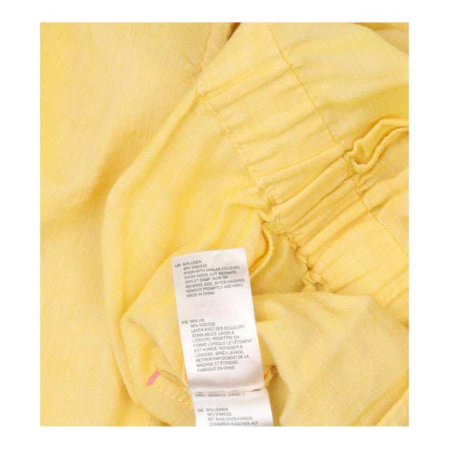 Jumpsuit Sleeveless Linen Blend Button Front Pocke