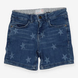 Denim Short with White Stars