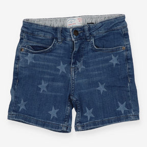 Denim Short with White Stars