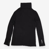 Maternity Nursing Top Black Jersey Roll Neck Long 