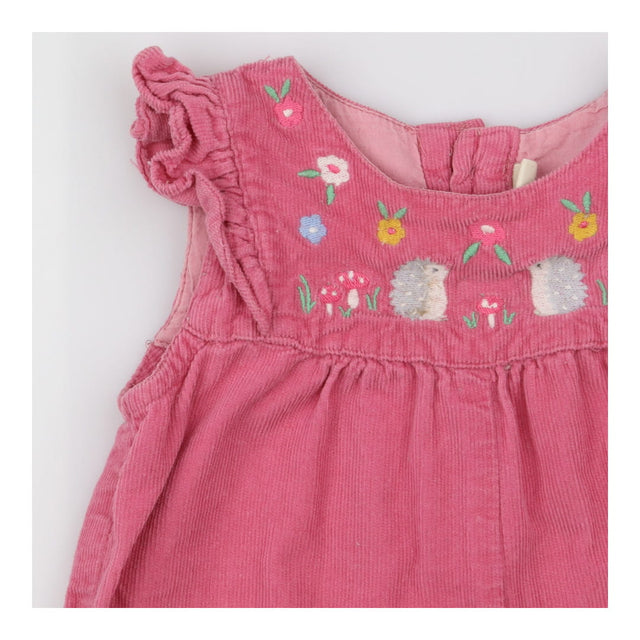 Dungaree cord pink hedgehog