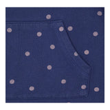 Sweater Navy Pink Polka Dot