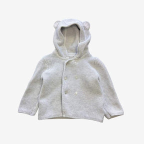 Hooded grey cardigan