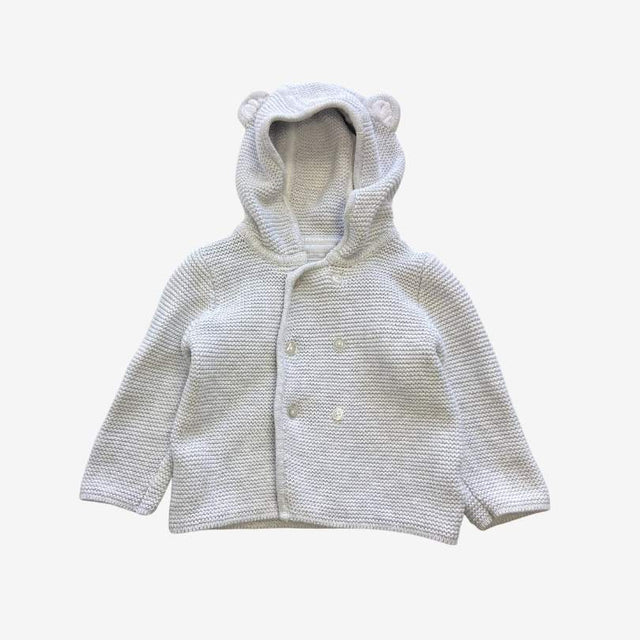 Hooded grey cardigan